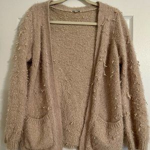 Rag Poets Small Beige Cardigan